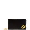 Lulu Guinness Grainy Leather Continental Wallet - Black