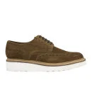 Grenson Men's Archie V Suede Brogues - Snuff