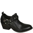 H Shoes by Hudson Women's Levy Calf Leather Low Ankle Boots - Black
