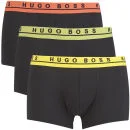 BOSS Hugo Boss Men's Three Pack Contrast Boxers - Black Multi Image 1
