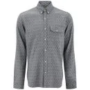 Oliver Spencer Men's Button Down Patterned Shirt - Slade Grey Image 1