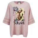 Dimepiece Women's Gangster Chic Oversized T-Shirt - Pink Image 1