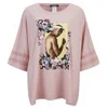 Dimepiece Women's Gangster Chic Oversized T-Shirt - Pink - Image 1