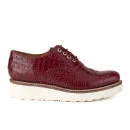 Grenson Women's Emily V Croc Leather Brogues - Red