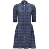Love Moschino Women's Buttoned Tartan Dress - Blue Check - Image 1