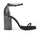 Opening Ceremony Women's Jindo Ankle Strap Leather Heeled Sandals - Black/White