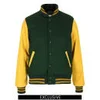 Dehen Men's Varsity Jacket - Green/Gold - Image 1