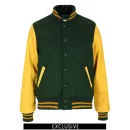 Dehen Men's Varsity Jacket - Green/Gold