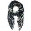 Jane Carr The Bullet Square Silk Chiffon Scarf - Ink - Image 1