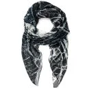 Jane Carr The Bullet Square Silk Chiffon Scarf - Ink