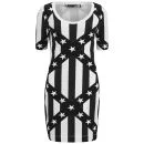 Love Moschino Women's Printed T-Shirt Dress - Black/White Image 1