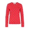 Comme des Garcons PLAY Women's T165 Polka Dot Top - Red & White - Image 1