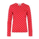 Comme des Garcons PLAY Women's T165 Polka Dot Top - Red & White Image 1