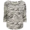 Maison Scotch Women's Zebra Print Long Sleeve T-Shirt - Vintage White - Image 1