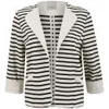Great Plains Women's Breton Stripe Open Front Jacket - Double Cream/Black - Image 1
