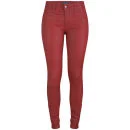 April, May Women's SKYE Skyler Leather Trousers - Cherry Image 1