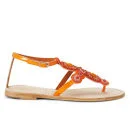 Ilse Jacobsen Women's Embellished Leather Sandals - Orange Image 1