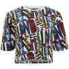 House of Holland Women's Cropped Print T-Shirt - House of Holland Logo - Multi - Image 1
