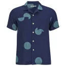 YMC Men's Spot Collar Shirt - Indigo Image 1