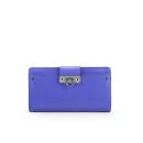MILLY Bryant Collection Leather Continental Wallet - Blue Image 1