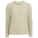 American Vintage Women's Chunky Knit Jumper - Pearl Image 1