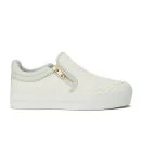 Ash Women's Jordy Leather Flatform Skater Trainers - Off White Image 1
