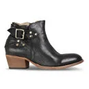 H Shoes by Hudson Women's Bora Leather Heeled Ankle Boots - Black