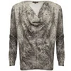 Cocoa Cashmere Women's Fur Cowl Neck Jumper - Light Grey Print - Image 1