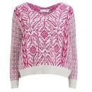 Odd Molly Women's Charger V Neck Sweater - Dark Pink