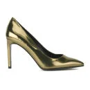 BOSS Hugo Boss Women's Lia Leather Heeled Court Shoes - Gold Image 1