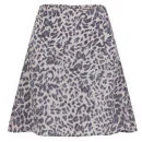 Custommade Women's Roska Leopard Print Skater Skirt - Paloma Grey Image 1