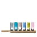 LSA Paddle Vodka Set and Oak Paddle - Assorted Colours (40cm)