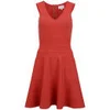 MILLY Women's Angled Rip Stretch Flare Dress - Tomato - Image 1