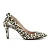 Carven Women's Leopard Print Bow Back Heeled Shoes - Leopard - Image 1