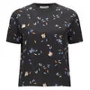 Opening Ceremony Women's Scattered Petals Shirting Short Sleeve Top - Black Multi - Image 1