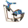 Jeffrey Campbell Women's 2012-587 Patterned Heels - Blue - Image 1
