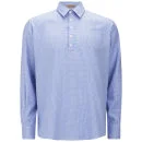 Peter Jensen Men's Cotton Shirt - Blue Houndstooth