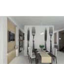 Silverware Knife and Fork Giant Wall Sticker Image 1