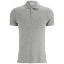 J.Lindeberg Men's Rubi Slim-Fit Pique Cotton Polo Shirt - Charcoal Melange Image 1