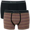 Paul Smith Accessories Men's 2 Pack Boxers - Multi Stripe/Black - Image 1