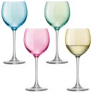 LSA Polka Wine Glass Pastel - Assorted 4 x 400ml