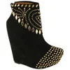 Jeffrey Campbell Women's Zion Studded Wedge Boots - Black - Image 1