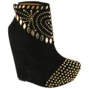 Jeffrey Campbell Women's Zion Studded Wedge Boots - Black
