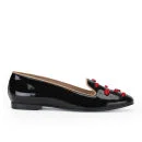 Markus Lupfer Women's Patent Leather Lips Loafers - Black