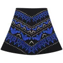 AnhHa Women's Embroidered Skater Skirt - Blue Image 1