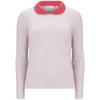 Delicate Love Women's Exclusive Constanze Collar Detail Cashmere Jumper - Pink/Red - Image 1
