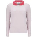 Delicate Love Women's Exclusive Constanze Collar Detail Cashmere Jumper - Pink/Red Image 1
