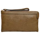 Orla Kiely Women's Sixties Stem Punched Flat Zip Purse - Olive Image 1