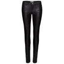 Zoe Karssen Women's Body Rock Mid Rise PU Gloss Jeans - Black