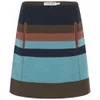 See By Chloé Women's Block Stripe Wool Skirt - Brown/Blue - Image 1